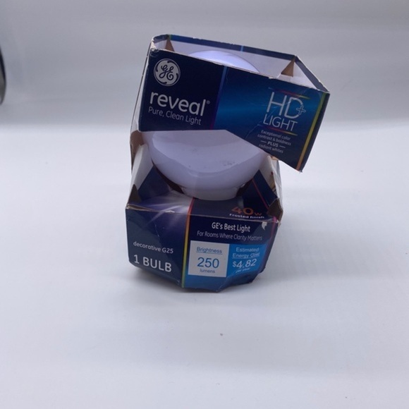 GE Reveal 48695 Decorative Globe G25 LightBulb, 1 pcs - Picture 2 of 12